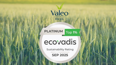 Valeo Foods ontvangt EcoVadis Platinum-rating
