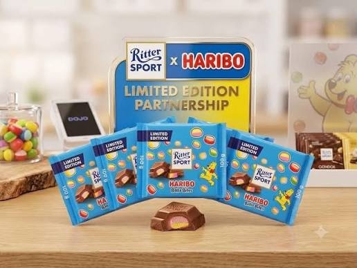 Ritter Sport en Haribo combineren chocolade en fruitgum